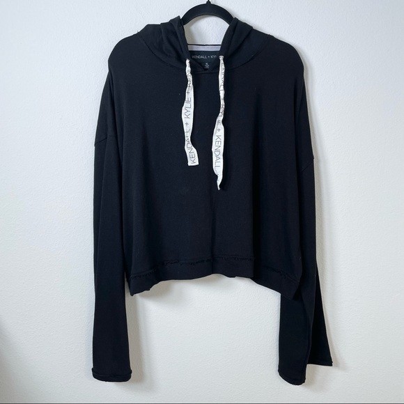 Kendal & Kylie Black Hooded Pullover Sweater Sz XL - Picture 10 of 10